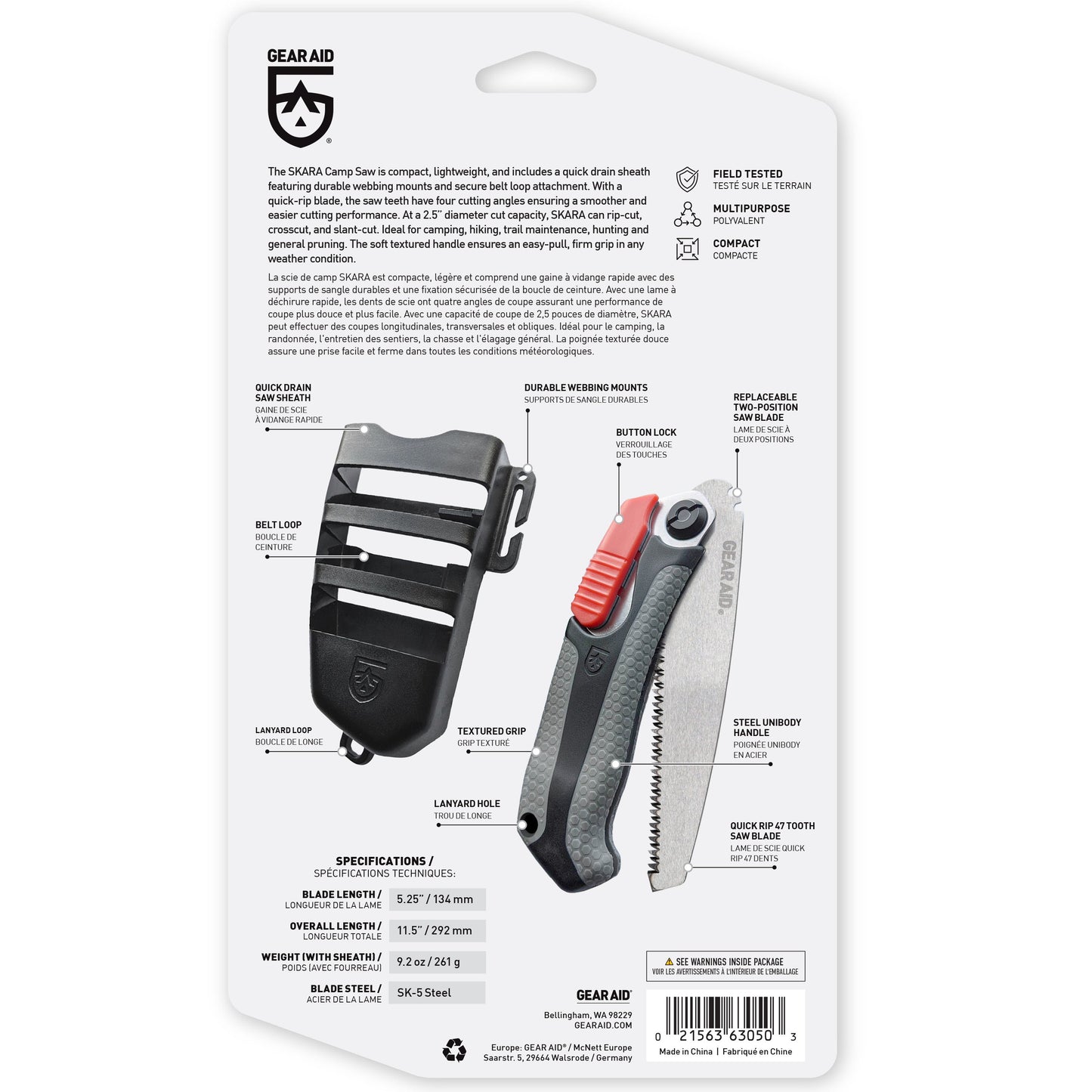 Skara Camp Saw with Sheath