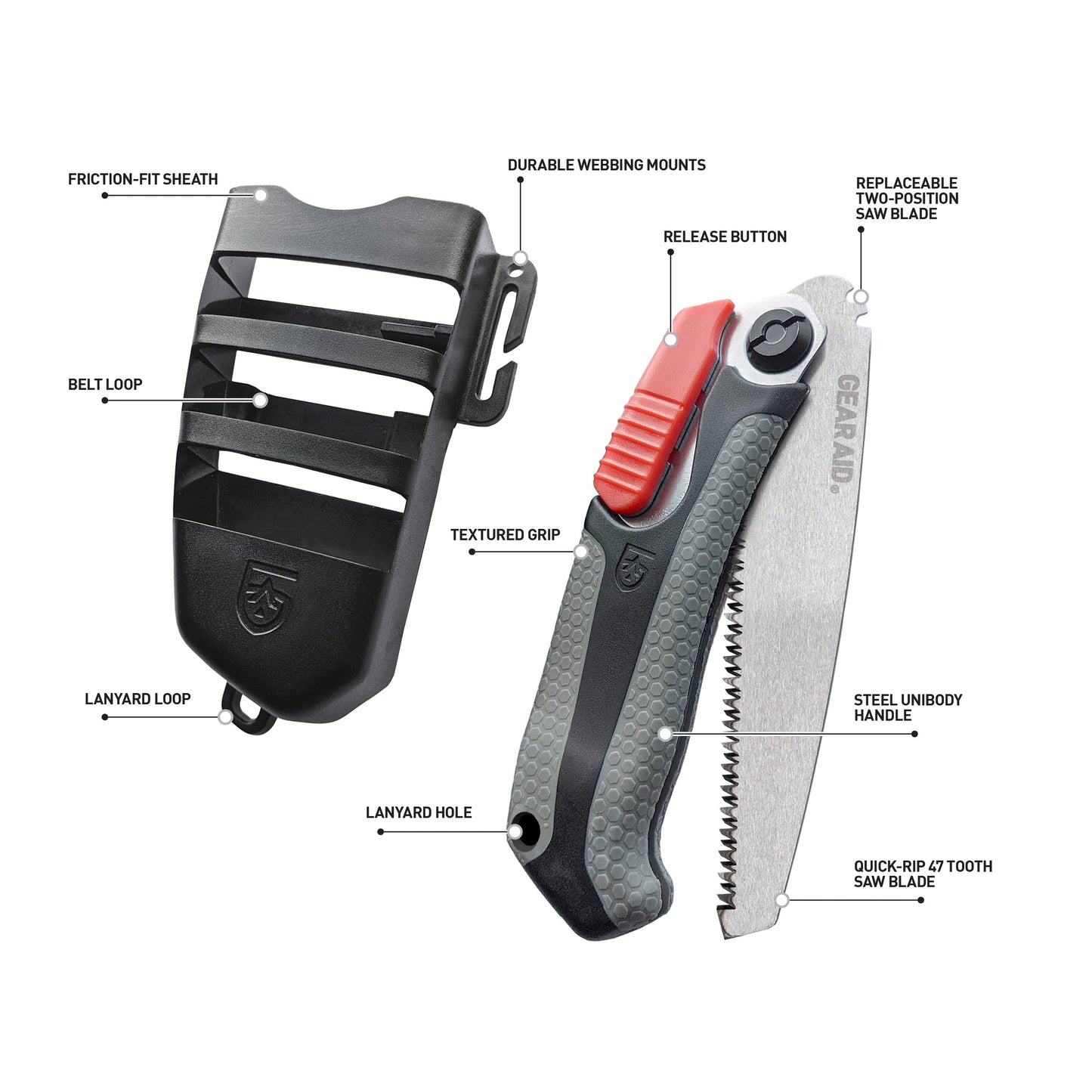 Skara Camp Saw with Sheath