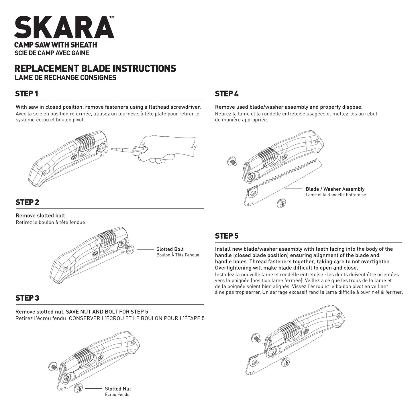 SKARA Camp Saw with Sheath