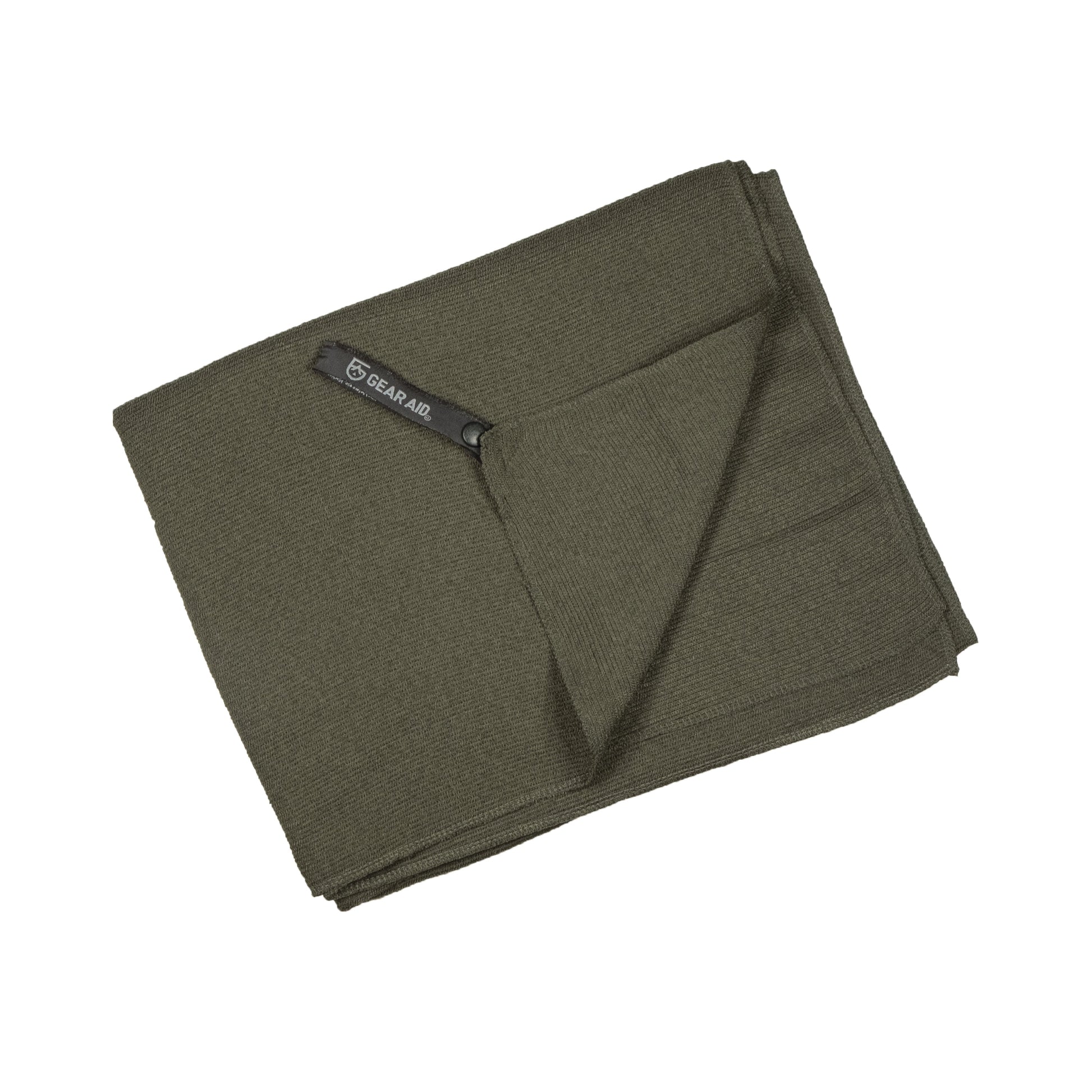 Micro Terry towel in OD green color