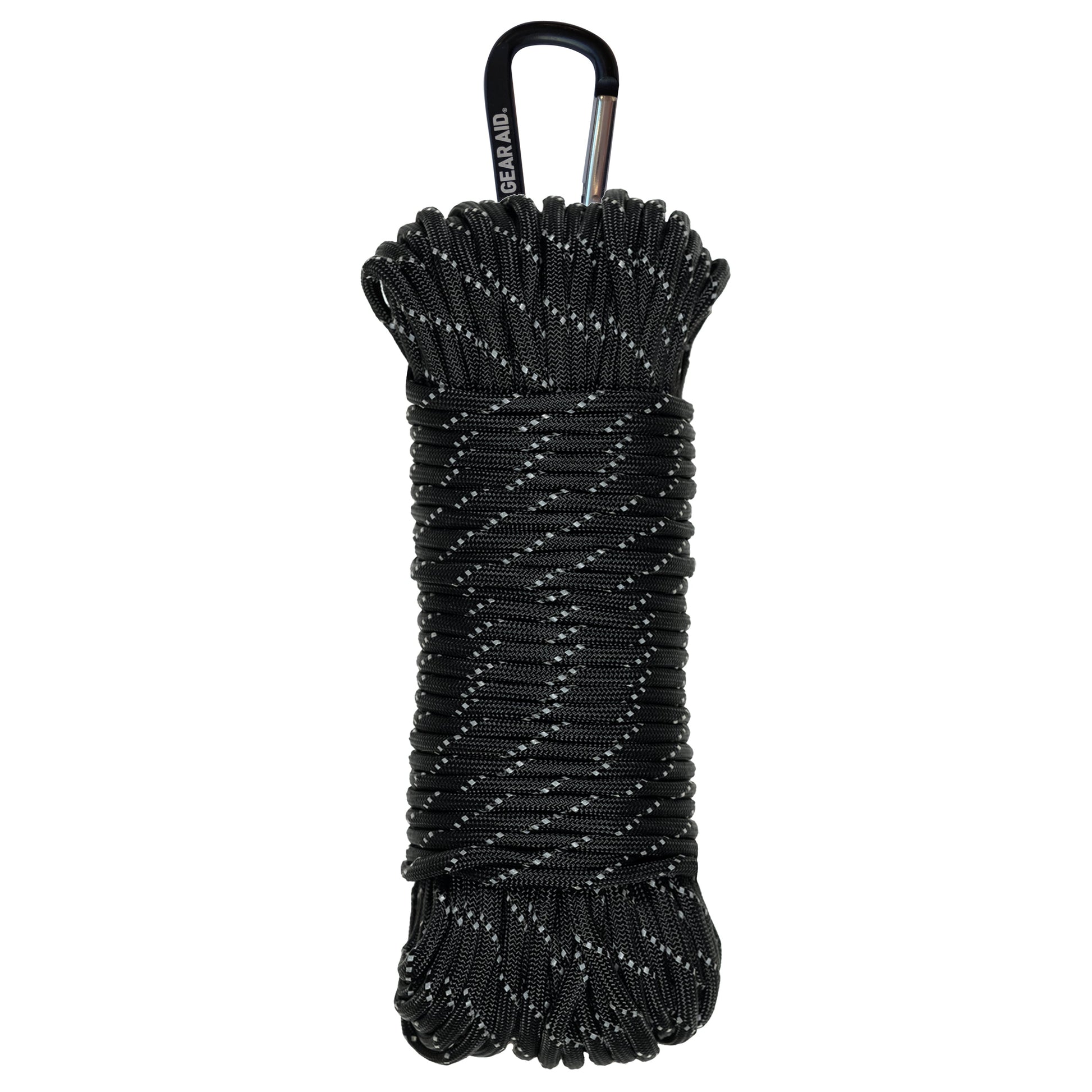 GearAid paracord in reflective black color